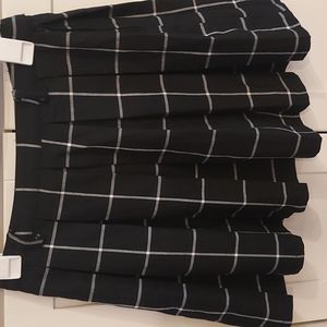 Black and white pleated skirt